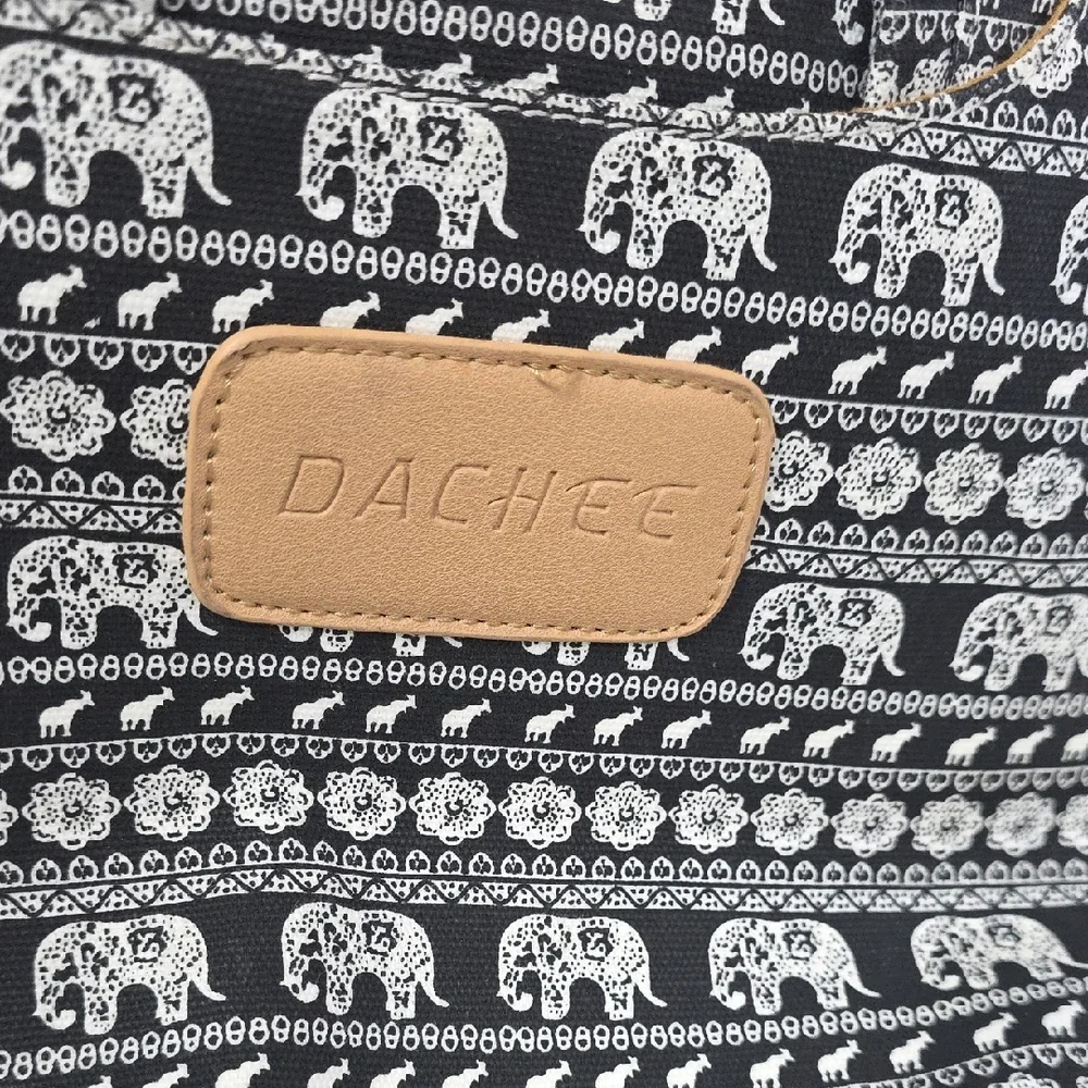 Black and White Printed Women Bag